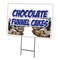 Signmission Chocolate Funnel Cakes Yard & Stake outdoor plastic coroplast window, C-1216 Chocolate Funnel Cakes C-1216 Chocolate Funnel Cakes - alternate 1